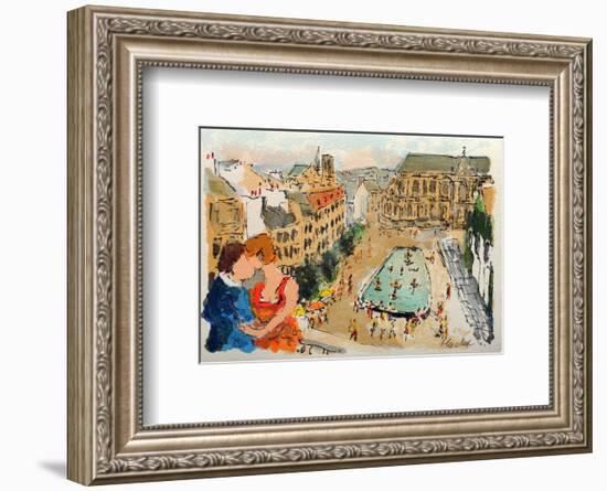 Paris, La Fontaine Stravinsky-Urbain Huchet-Framed Collectable Print