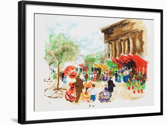 Paris, La Madeleine et le marché aux fleurs-Urbain Huchet-Framed Limited Edition