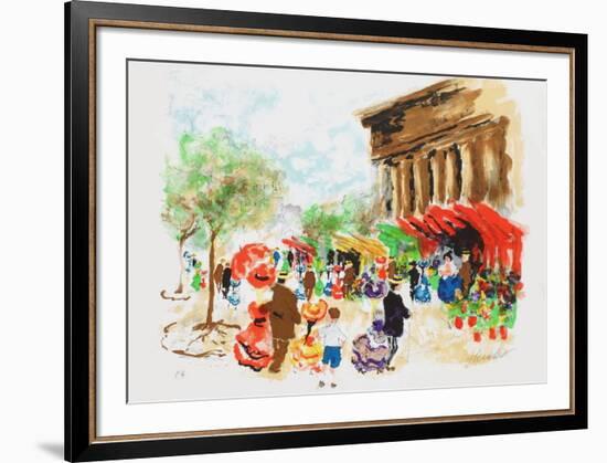 Paris, La Madeleine et le marché aux fleurs-Urbain Huchet-Framed Limited Edition