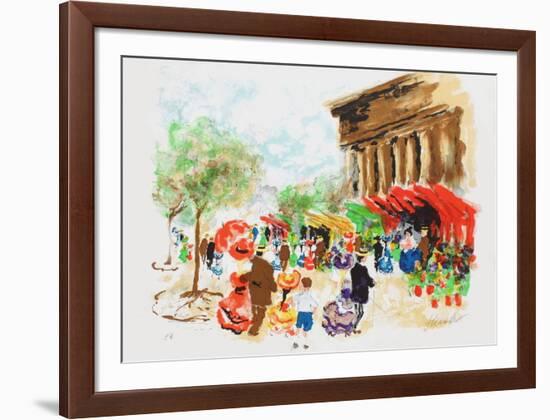 Paris, La Madeleine et le marché aux fleurs-Urbain Huchet-Framed Limited Edition