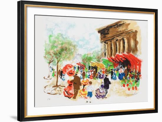 Paris, La Madeleine et le marché aux fleurs-Urbain Huchet-Framed Limited Edition