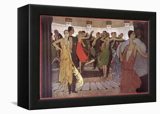 Paris la Nuit dans Un Dancing de Montmartre-Manuel Orazi-Framed Premier Image Canvas