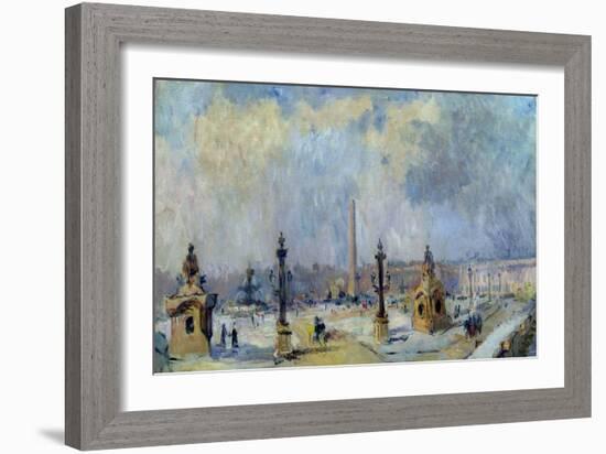 Paris, La place de la Concorde-Albert Lebourg-Framed Giclee Print