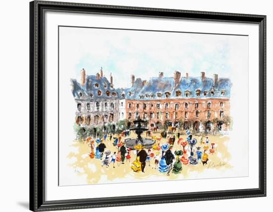 Paris, La Place des Vosges-Urbain Huchet-Framed Limited Edition