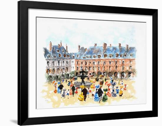 Paris, La Place des Vosges-Urbain Huchet-Framed Limited Edition