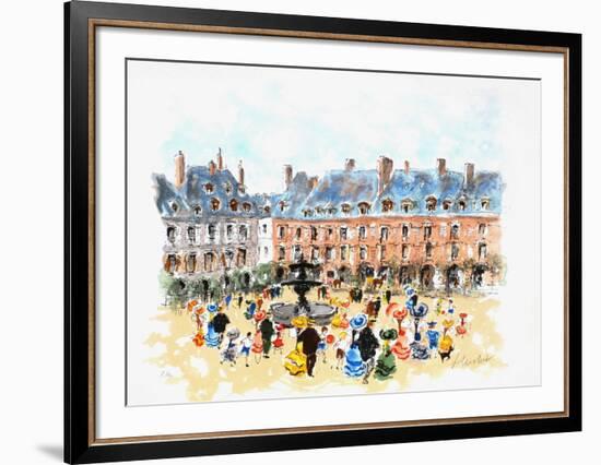 Paris, La Place des Vosges-Urbain Huchet-Framed Limited Edition