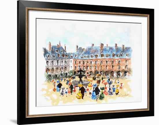 Paris, La Place des Vosges-Urbain Huchet-Framed Limited Edition