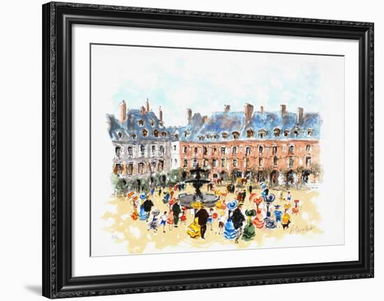 Paris, La Place des Vosges-Urbain Huchet-Framed Limited Edition