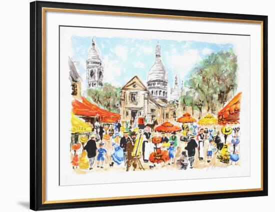 Paris, la place du Tertre à Montmartre II-Urbain Huchet-Framed Limited Edition