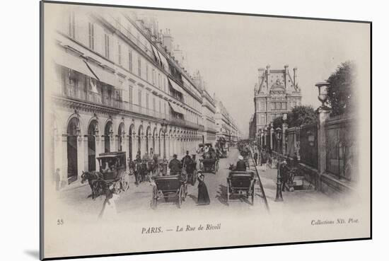 Paris, La Rue De Rivoli-null-Mounted Giclee Print