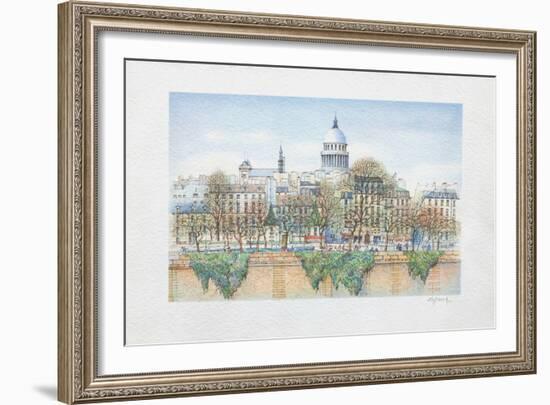 Paris, la Seine et le Panthéon-Rolf Rafflewski-Framed Collectable Print