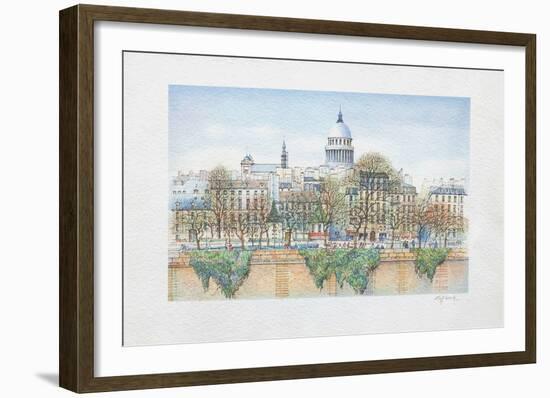Paris, la Seine et le Panthéon-Rolf Rafflewski-Framed Collectable Print