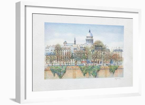 Paris, la Seine et le Panthéon-Rolf Rafflewski-Framed Collectable Print