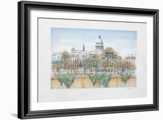 Paris, la Seine et le Panthéon-Rolf Rafflewski-Framed Collectable Print