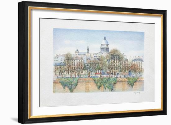 Paris, la Seine et le Panthéon-Rolf Rafflewski-Framed Collectable Print