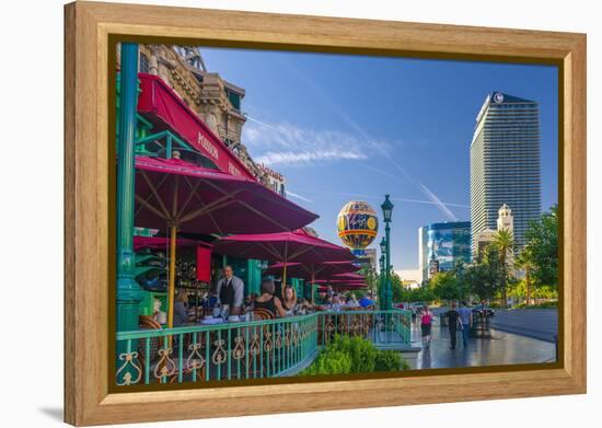 Paris Las Vegas Hotel and Casino on Left and the Cosmopolitan on Right-Alan Copson-Framed Premier Image Canvas