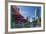 Paris Las Vegas Hotel and Casino on Left and the Cosmopolitan on Right-Alan Copson-Framed Photographic Print