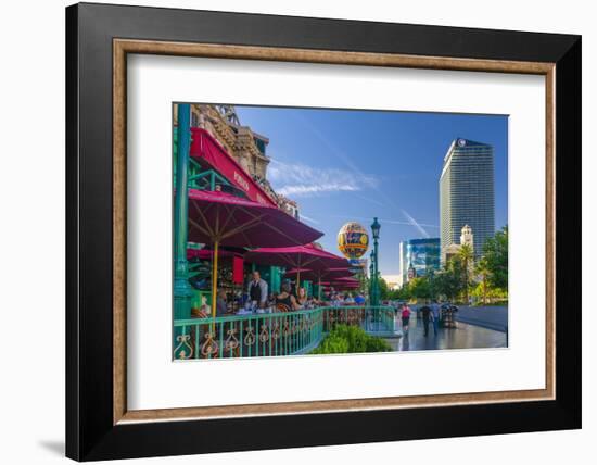 Paris Las Vegas Hotel and Casino on Left and the Cosmopolitan on Right-Alan Copson-Framed Photographic Print