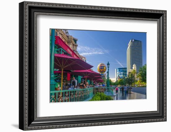 Paris Las Vegas Hotel and Casino on Left and the Cosmopolitan on Right-Alan Copson-Framed Photographic Print