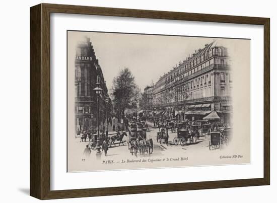 Paris, Le Boulevard Des Capucines, Le Grand Hotel-null-Framed Giclee Print