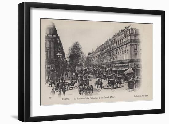 Paris, Le Boulevard Des Capucines, Le Grand Hotel-null-Framed Giclee Print