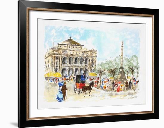 Paris, Le Châtelet-Urbain Huchet-Framed Limited Edition