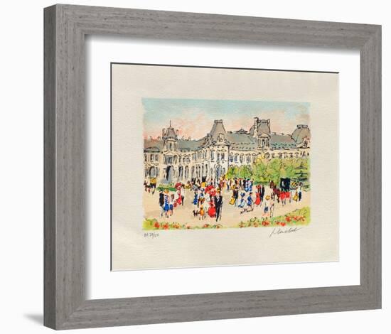 Paris, Le Louvre-Urbain Huchet-Framed Collectable Print