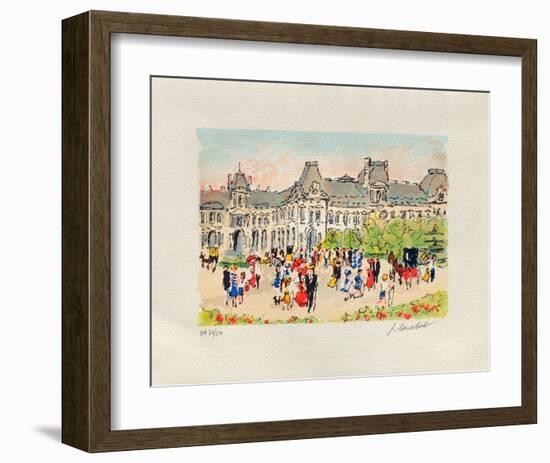 Paris, Le Louvre-Urbain Huchet-Framed Collectable Print