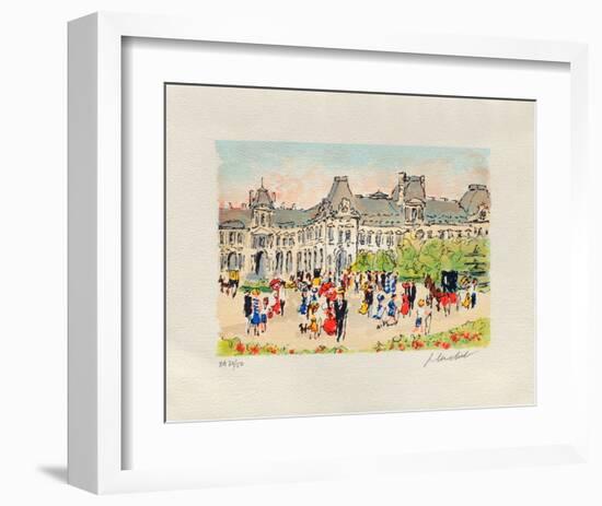 Paris, Le Louvre-Urbain Huchet-Framed Collectable Print