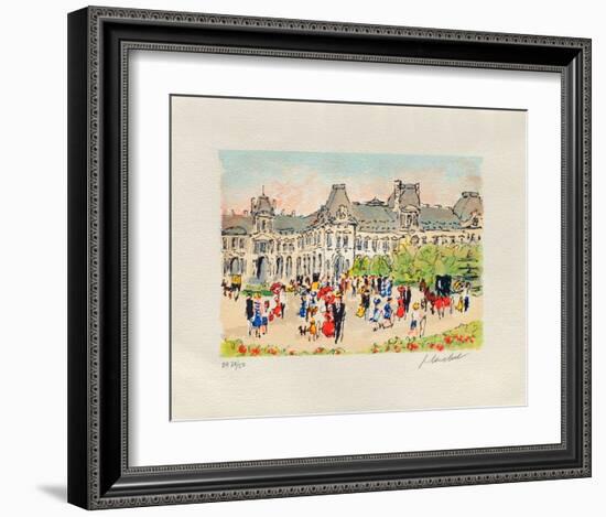 Paris, Le Louvre-Urbain Huchet-Framed Collectable Print