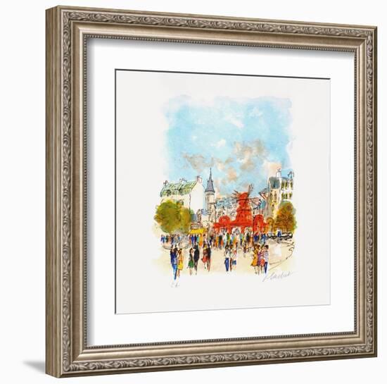 Paris, Le MouIIn Rouge Iv-Urbain Huchet-Framed Collectable Print