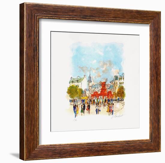 Paris, Le MouIIn Rouge Iv-Urbain Huchet-Framed Collectable Print