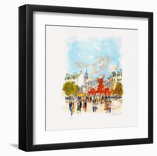 Paris, Le MouIIn Rouge Iv-Urbain Huchet-Framed Collectable Print