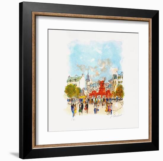 Paris, Le MouIIn Rouge Iv-Urbain Huchet-Framed Collectable Print