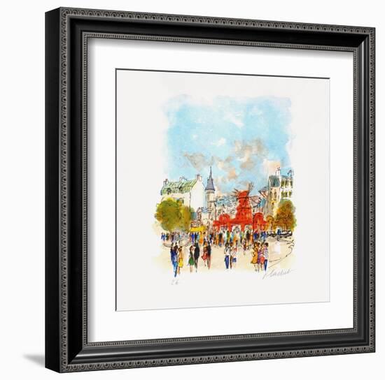 Paris, Le MouIIn Rouge Iv-Urbain Huchet-Framed Collectable Print