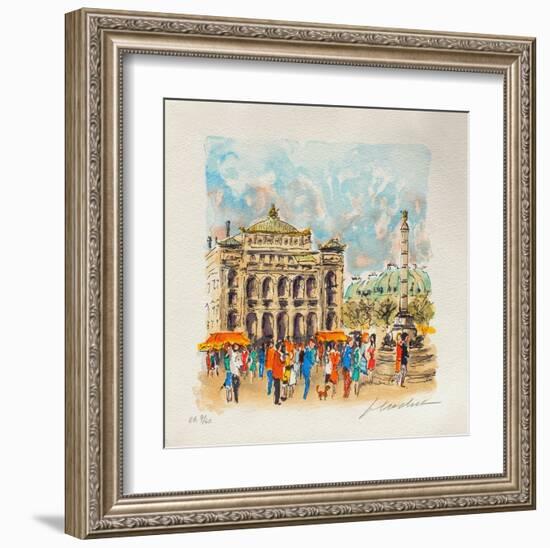 Paris, Le Théâtre Du Châtelet-Urbain Huchet-Framed Collectable Print