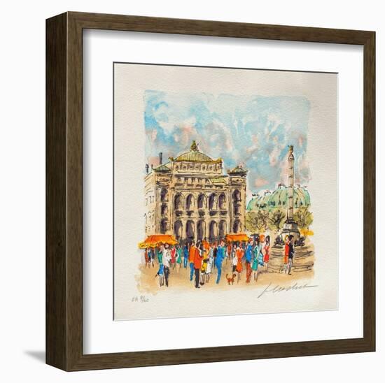 Paris, Le Théâtre Du Châtelet-Urbain Huchet-Framed Collectable Print