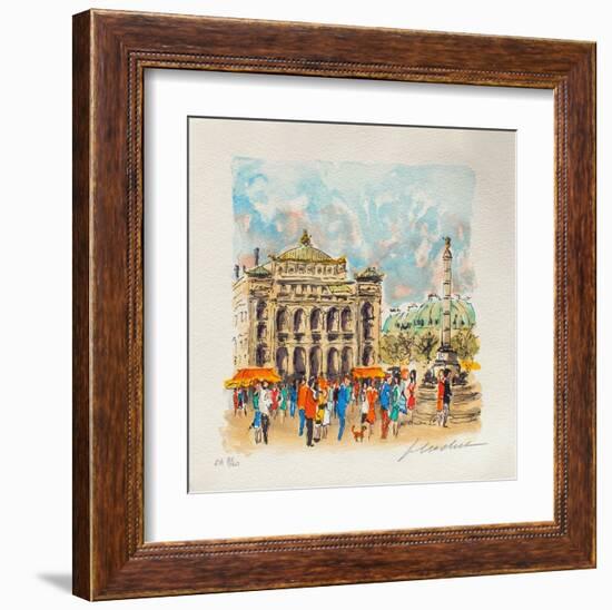 Paris, Le Théâtre Du Châtelet-Urbain Huchet-Framed Collectable Print