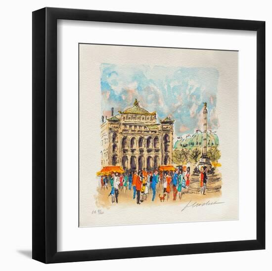 Paris, Le Théâtre Du Châtelet-Urbain Huchet-Framed Collectable Print