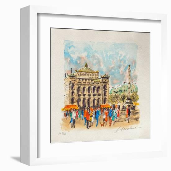 Paris, Le Théâtre Du Châtelet-Urbain Huchet-Framed Collectable Print