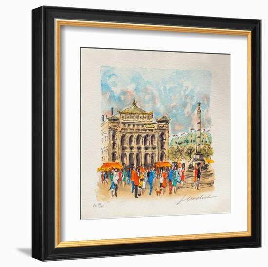 Paris, Le Théâtre Du Châtelet-Urbain Huchet-Framed Collectable Print