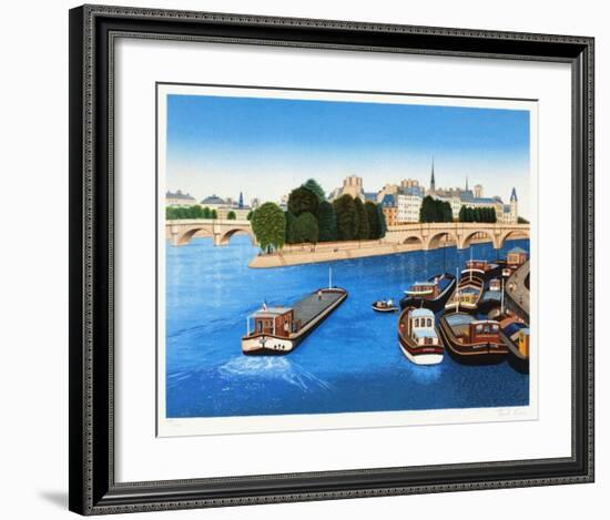 Paris, Le Vert-Galant-Fanch Ledan-Framed Limited Edition