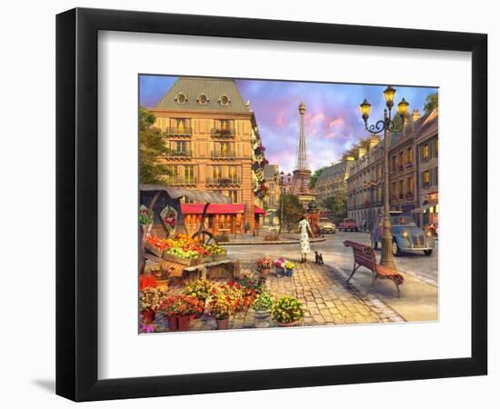 Paris Life (Variant 1)-Dominic Davison-Framed Premium Giclee Print