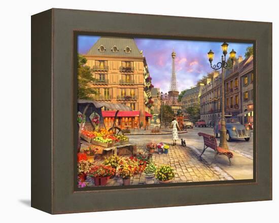 Paris Life (Variant 1)-Dominic Davison-Framed Stretched Canvas