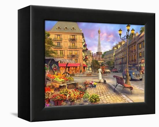 Paris Life (Variant 1)-Dominic Davison-Framed Stretched Canvas