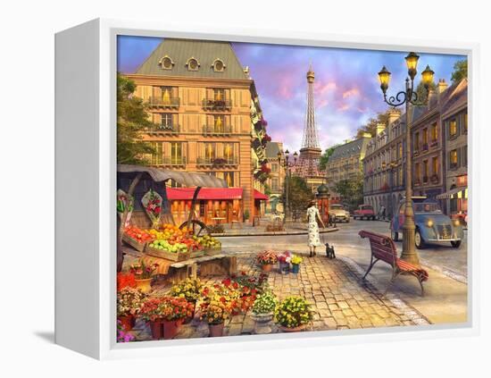 Paris Life (Variant 1)-Dominic Davison-Framed Stretched Canvas