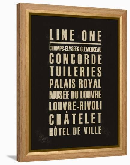 Paris Line One-Devon Ross-Framed Stretched Canvas