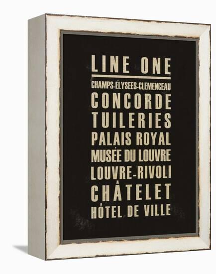 Paris Line One-Devon Ross-Framed Stretched Canvas