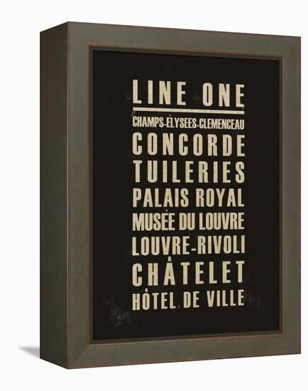 Paris Line One-Devon Ross-Framed Stretched Canvas