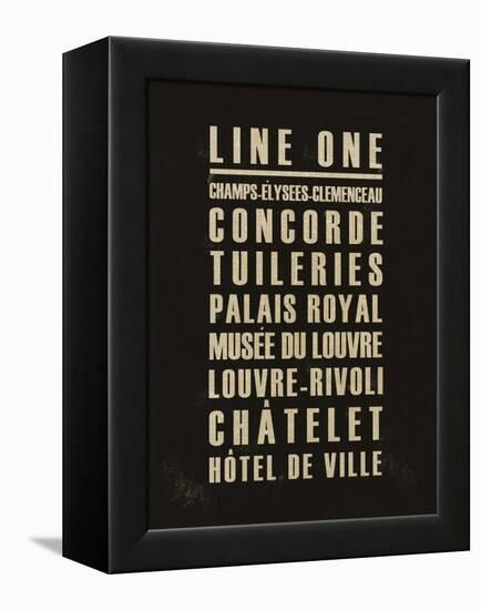 Paris Line One-Devon Ross-Framed Stretched Canvas